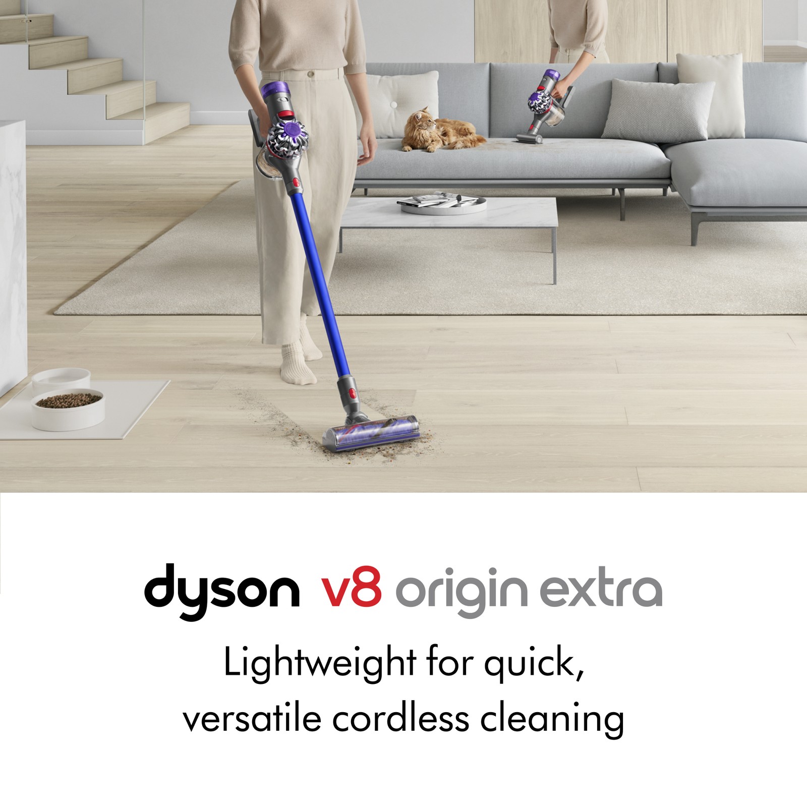 Dyson V8 Origin Extra Cordless Vacuum | Blue | Refurbished