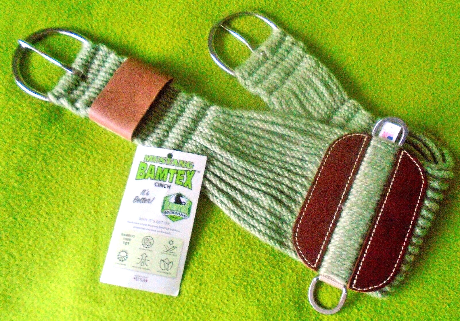 NEW 36" Mustang BAMTEX Bamboo Roper Western CINCH~Wicking~Antibacterial~Made USA