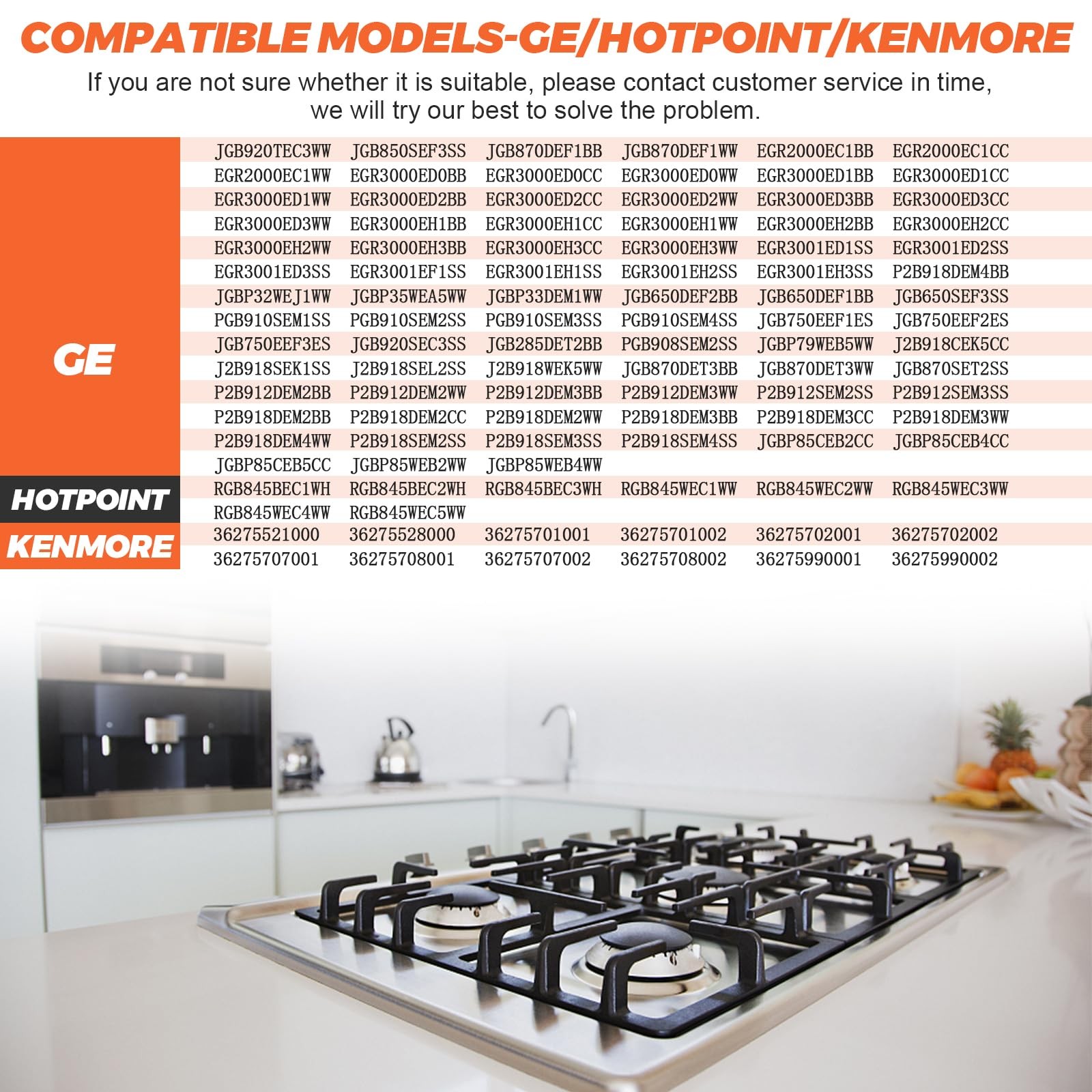 Stove Gas Range Grate Rubber Feet Bumper Frigidaire Gallery Kit Replacement