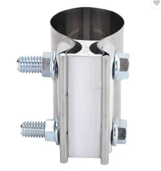 2 1/8" 2.125" SS 304 LAP JOINT CLAMP EXHAUST BAND COUPLER SLEEVE CLAMP