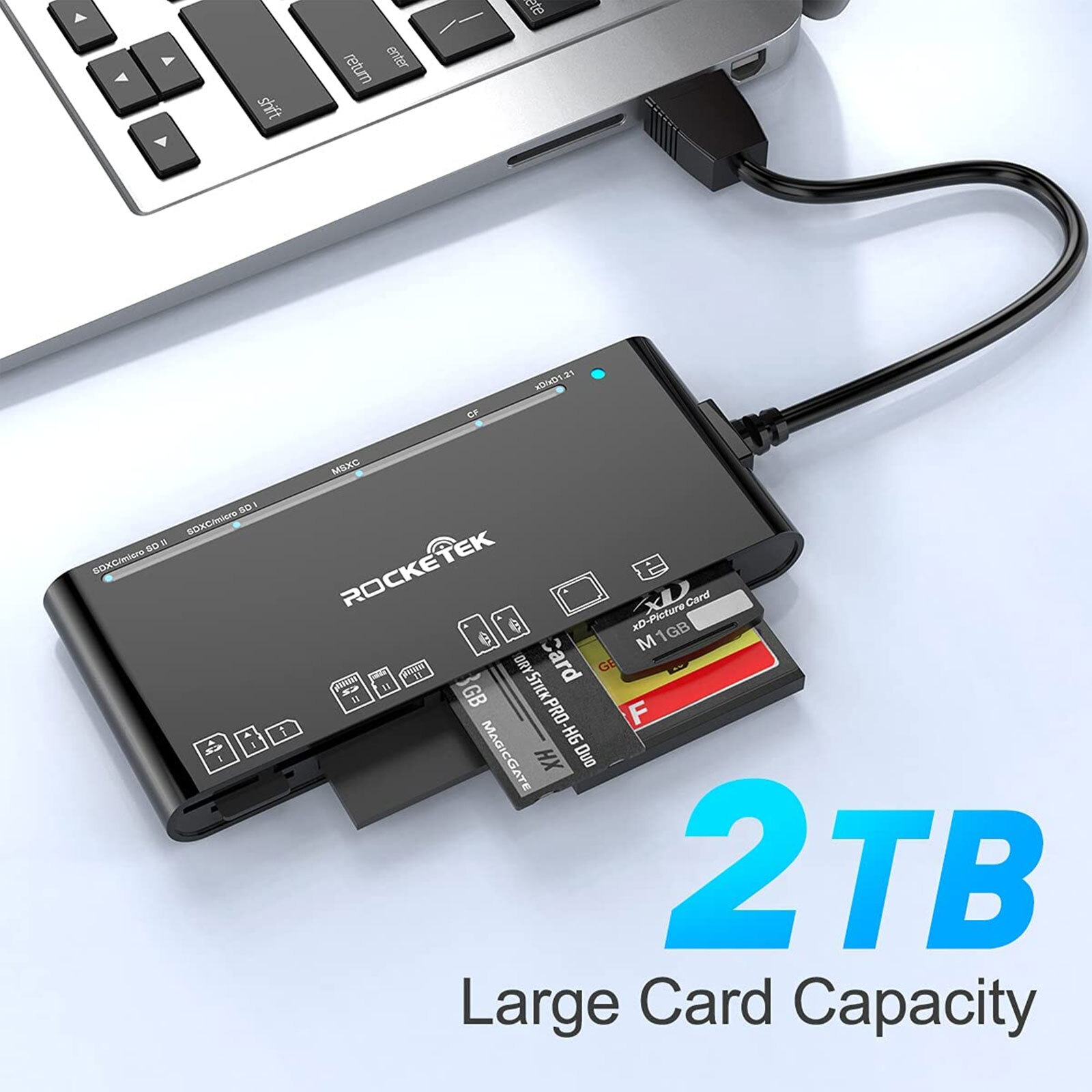 7IN1 Card Reader USB 3.0 Micro SD TF CF Smart Memory Adapter for Windows Mac OS