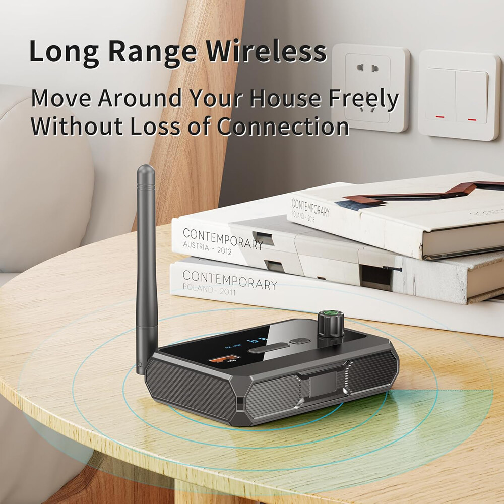 Bluetooth 5.3 Home Stereo Audio Receiver AUX USB Optical HD Music to RCA Adapter