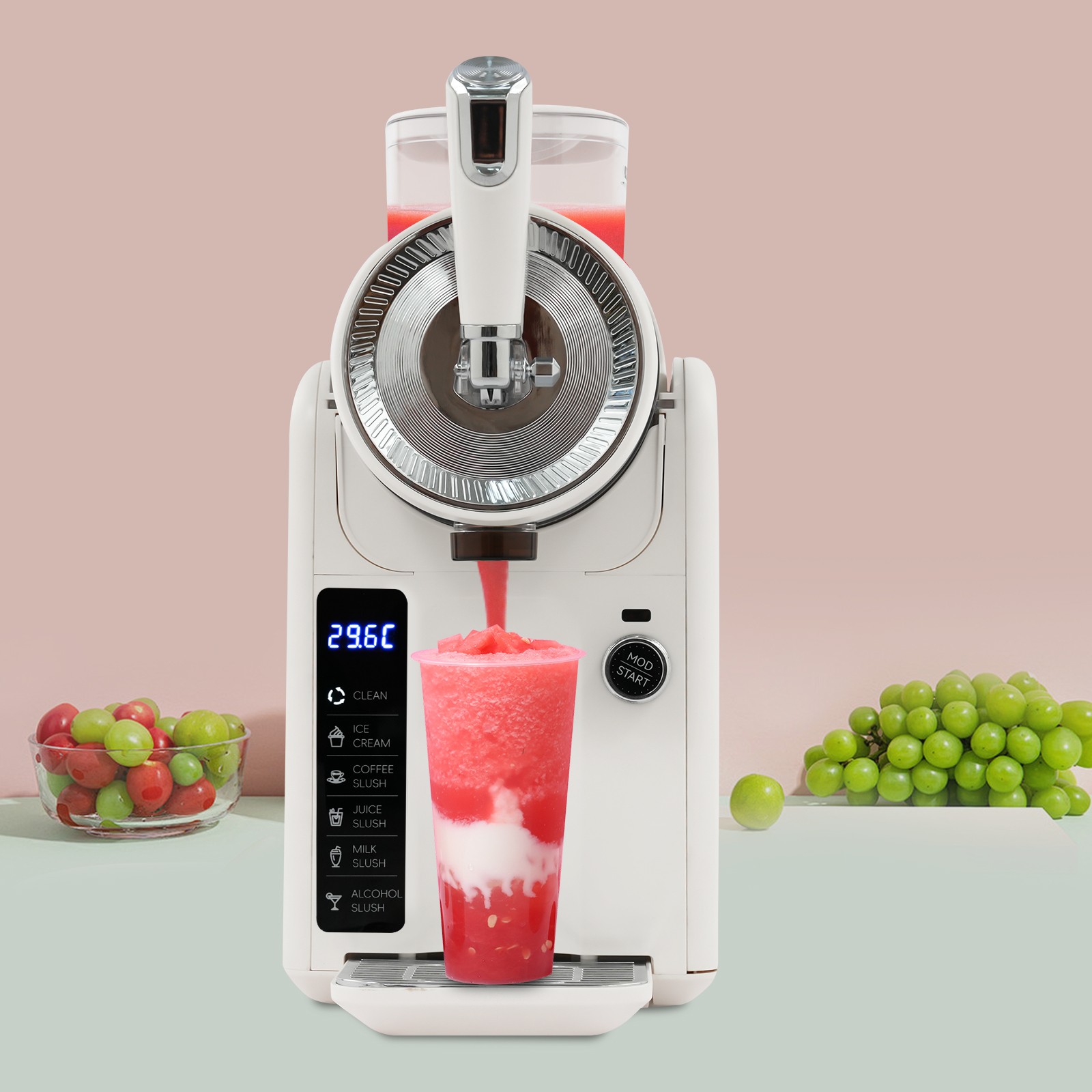 1.8L/0.48 Gallon Tabletop Frozen Drink Machine Electric Shaved Ice Machine 185W