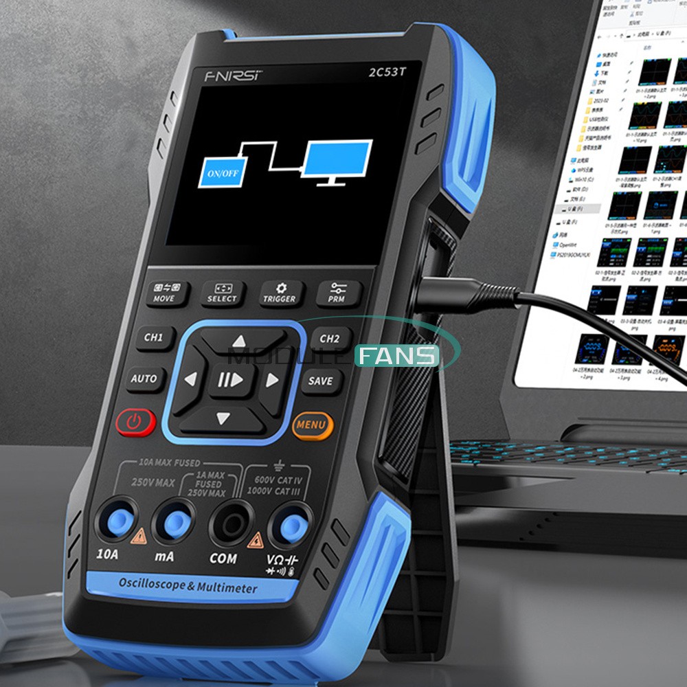 FNIRSI 2C53T Upgrade Handheld Digital Oscilloscope Multimeter Signal Generator