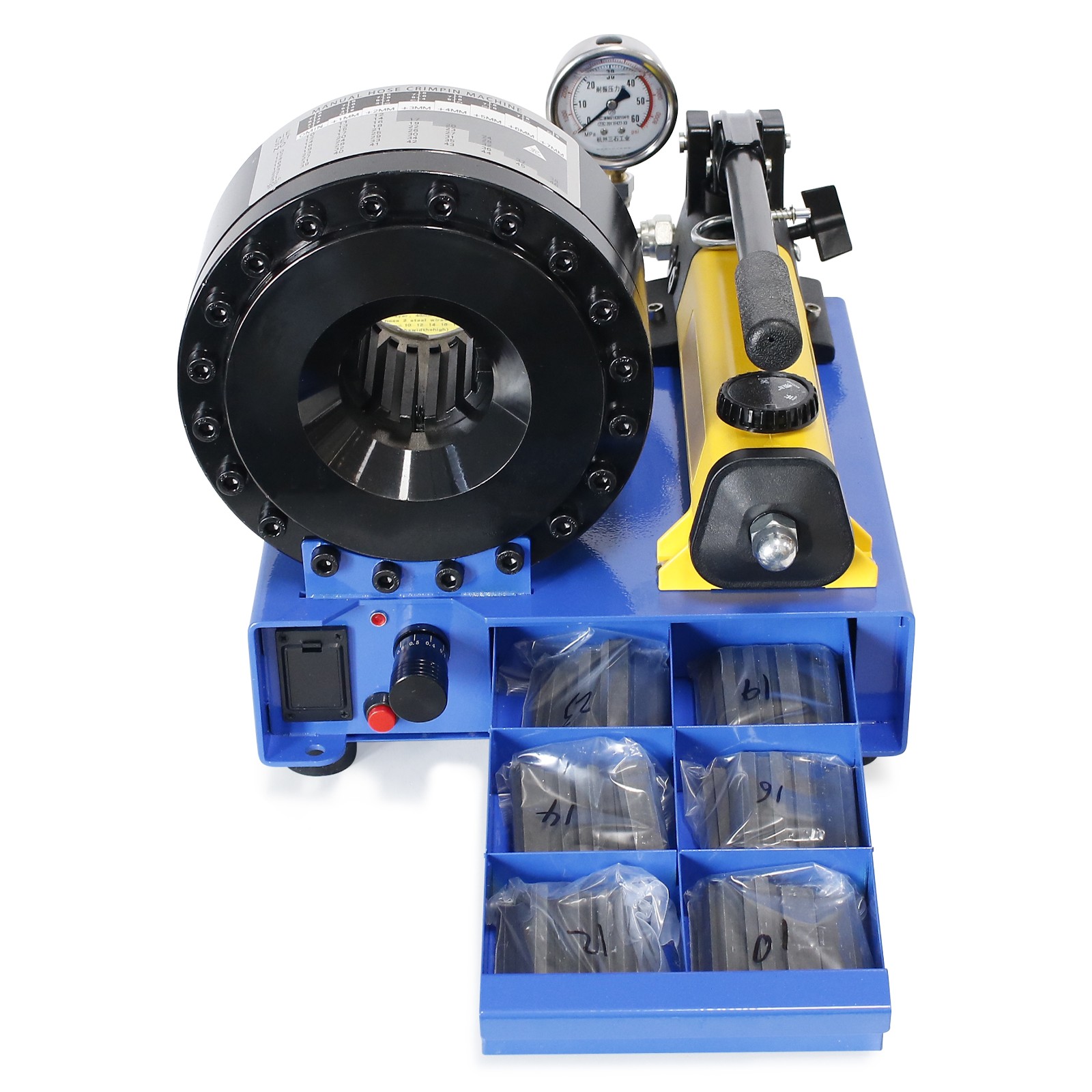High Pressure Manual Hydraulic Hose Crimper Hose Pipe Crimping With 8 sets Molds
