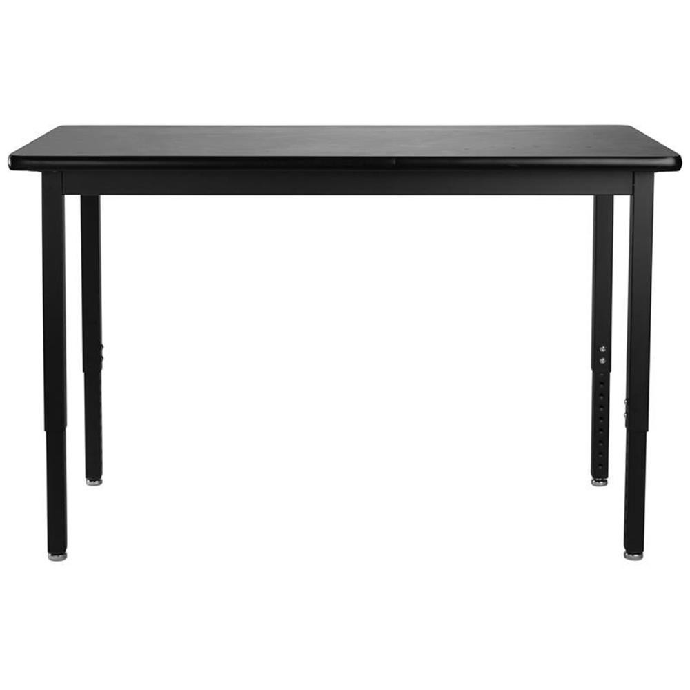 Pemberly Row 24x48" Metal Science Lab Table with HPL Top in Black