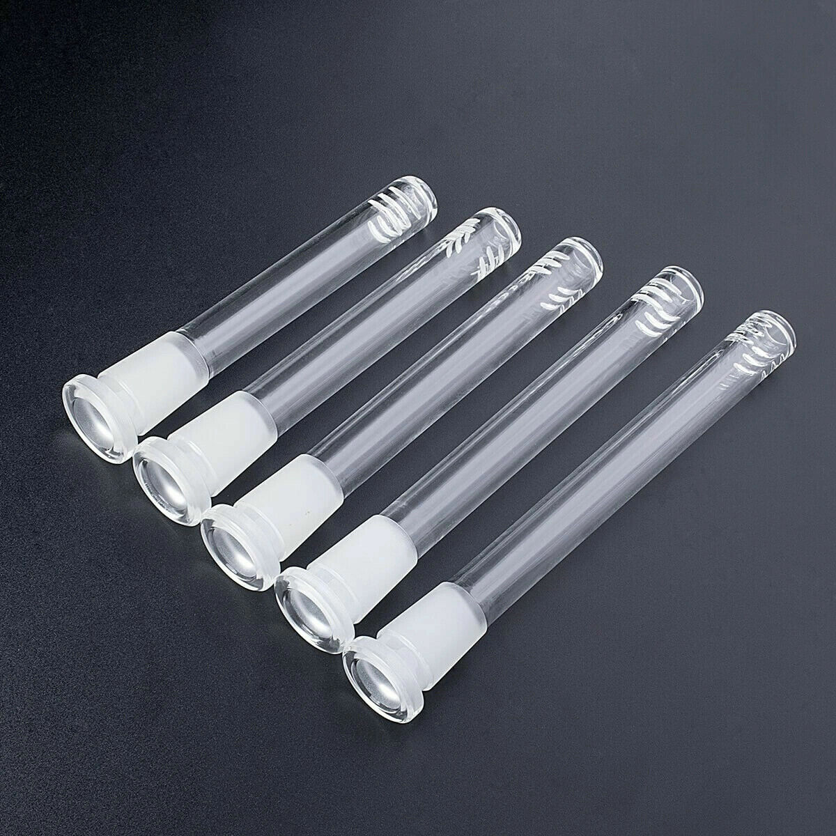 4-Pack 2.5 inch (Full Length: 3.8 Inch) Glass Downstem (18mm x14mm)