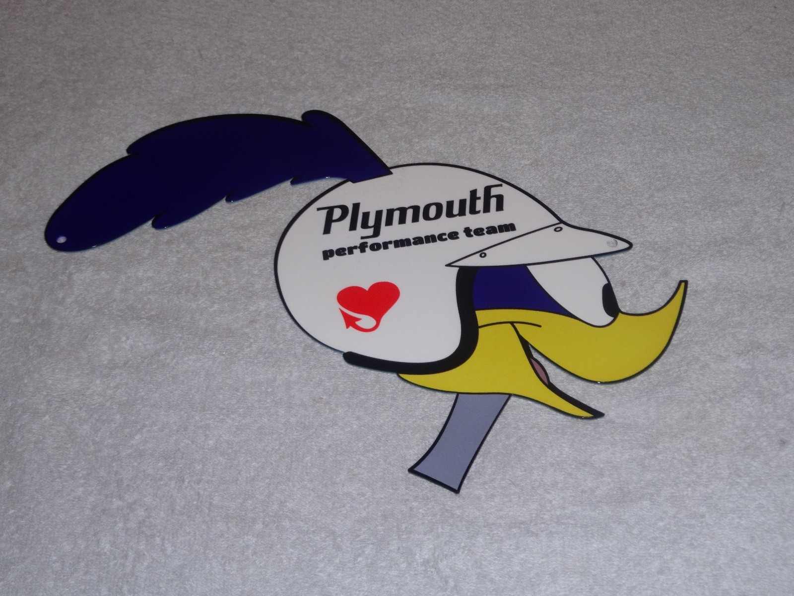 VINTAGE ROAD RUNNER DODGE PLYMOUTH PERFORMANCE 13" METAL GAS OIL SIGN ROADRUNNER