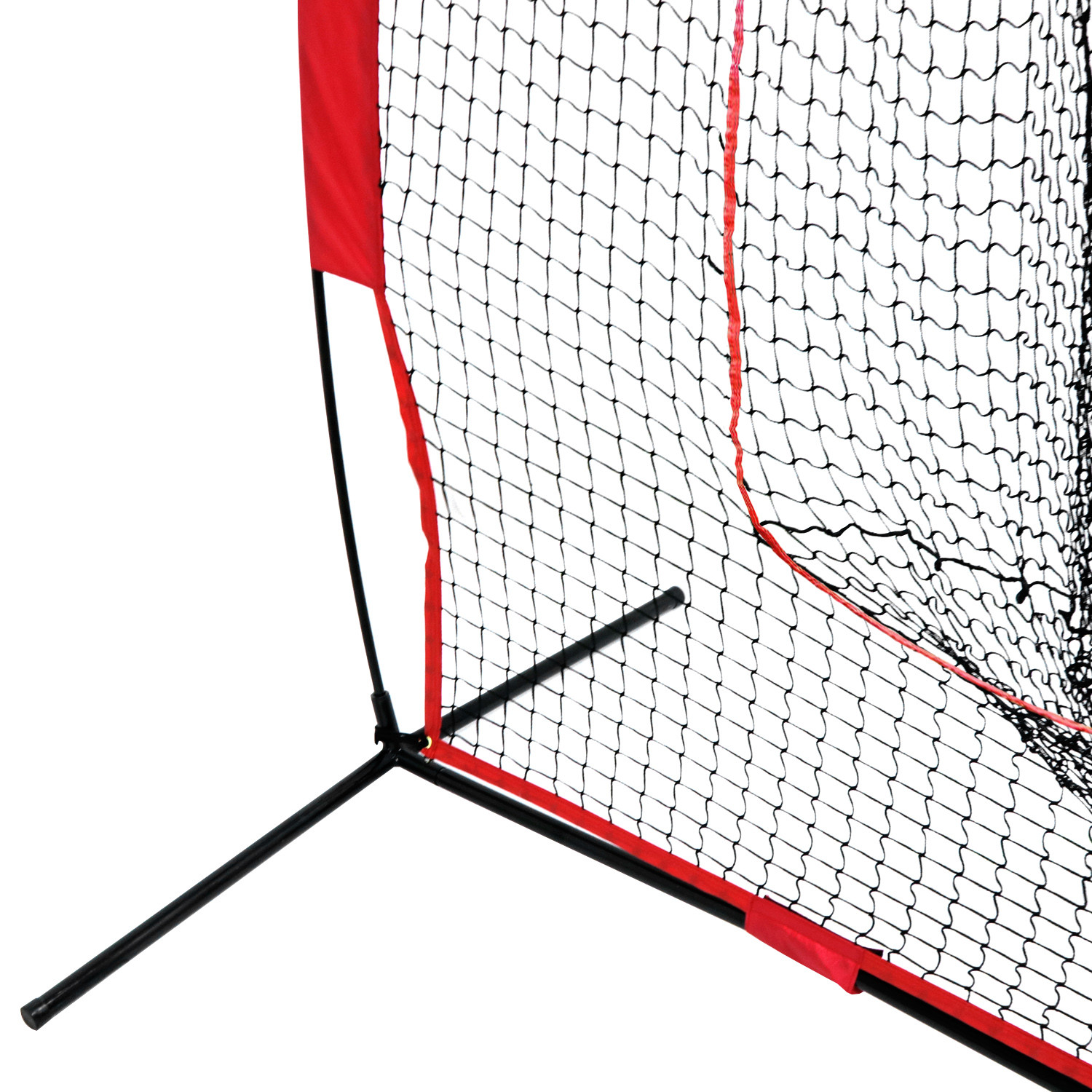 Pro-Style Batting Tee +Baseball Softball 7'×7' Practice Net w/Bag and Bow Frame