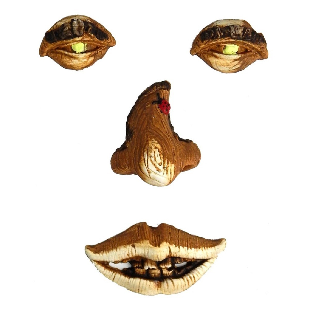 Sleepy Tree Face - Lawn, Yard And Garden Home Decoration - Give Your Trees Faces