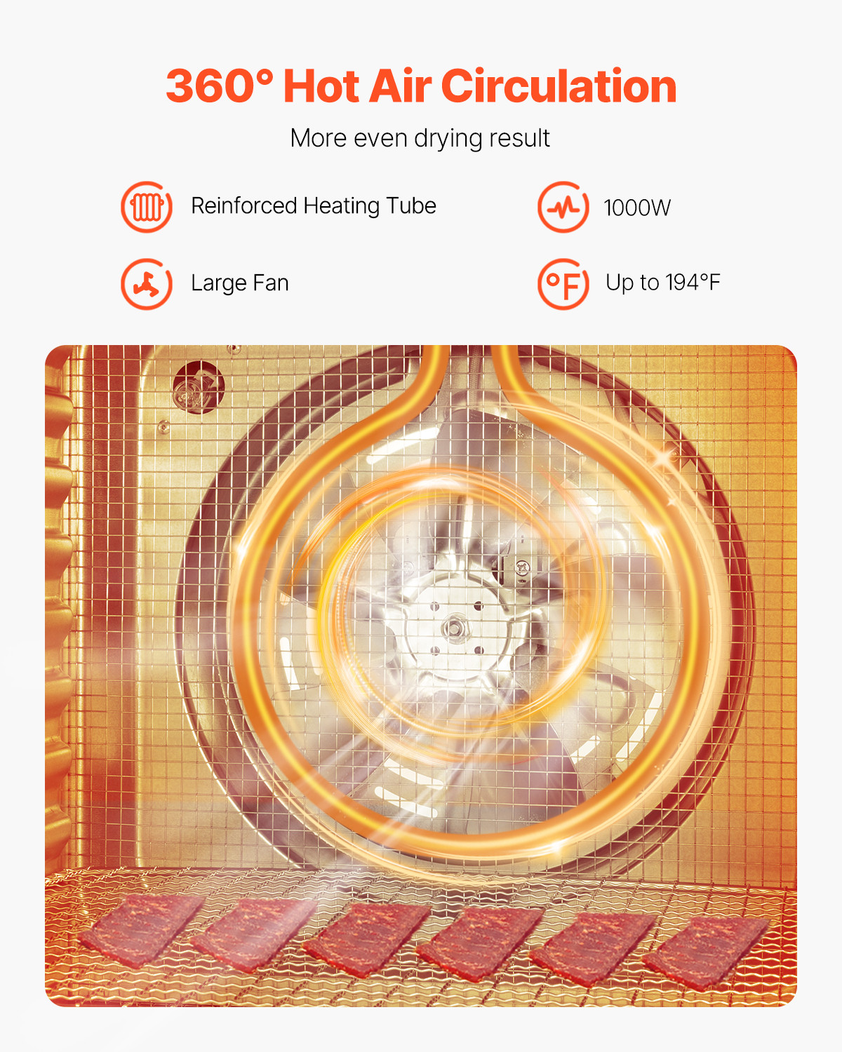 Electric 10 Trays Food Dehydrator Machine Stainless Jerky Meat Fruit Drying