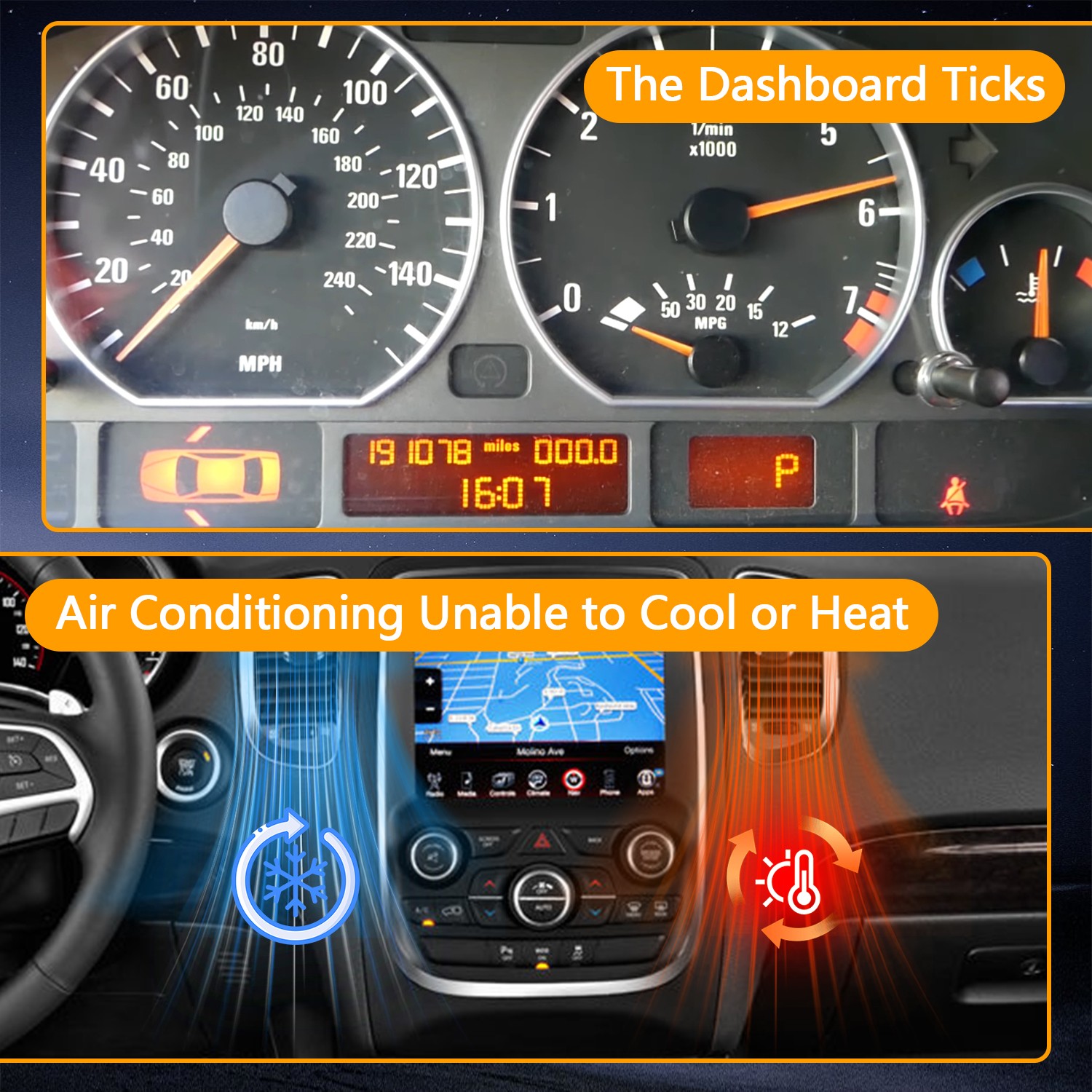 2PCS Blend Door Actuator Gear Heater HVAC for Dodge Durango 3.6L 5.7L 2011-2018