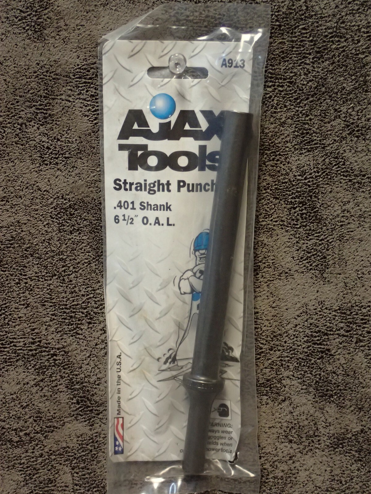 New! A913 AJAX Tools Straight Punch .401 Shank 6-1/2" OAL (SH-25)