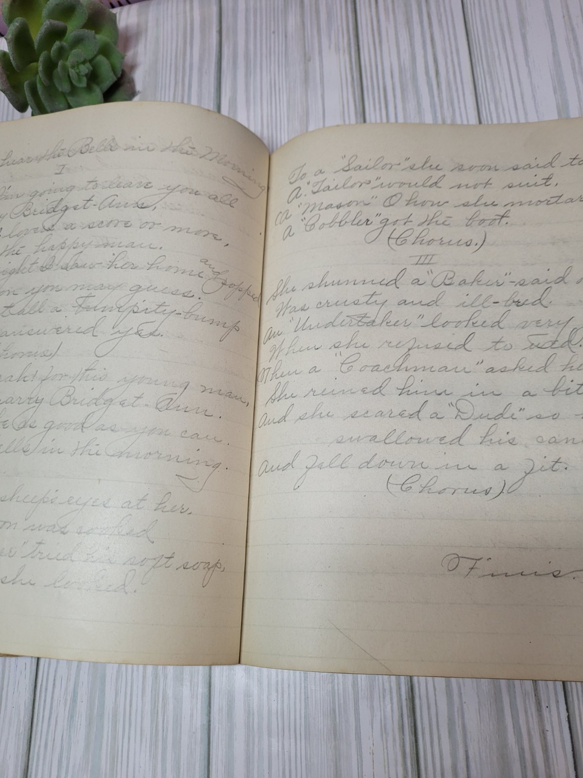 1902 Handwritten Songbook Wisconsin Teen Girl Folk Music Manuscript Ephemera