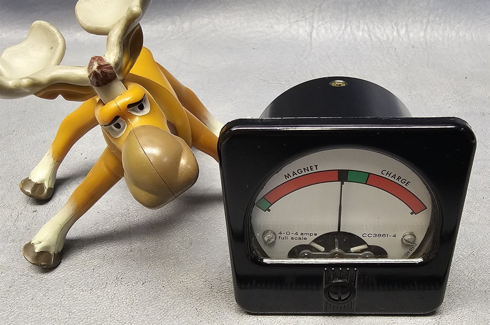 Panel Meter CC3861-4 Full Scale 4-0-4 Amps Magnet / Charge