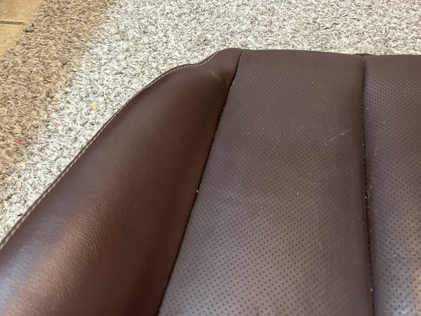 13 - 14 Subaru Outback Passenger RH Saddle Brown Lower Seat Bottom Leather Cover