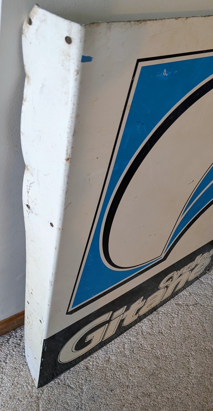 Gitane Cycles Cycling 2 Sided Flange Metal Sign