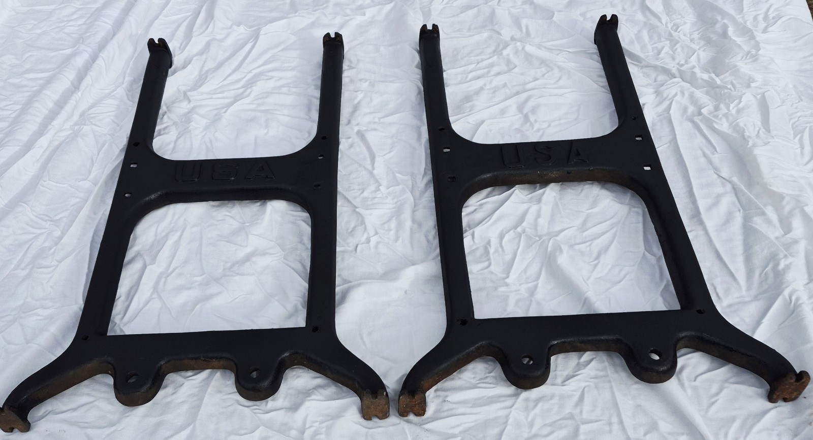 Antique Industrial Vintage Cast Iron  Table Legs USA 28 Inches Tall