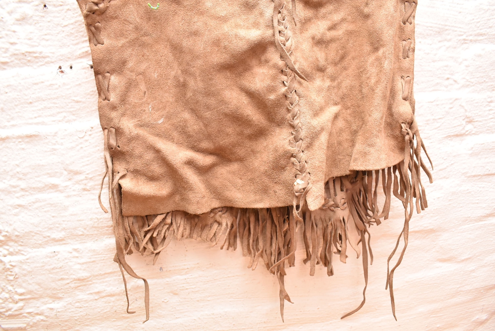 Antique Native American Santee Sioux Indian Beaded Leather Vest Shirt Women's