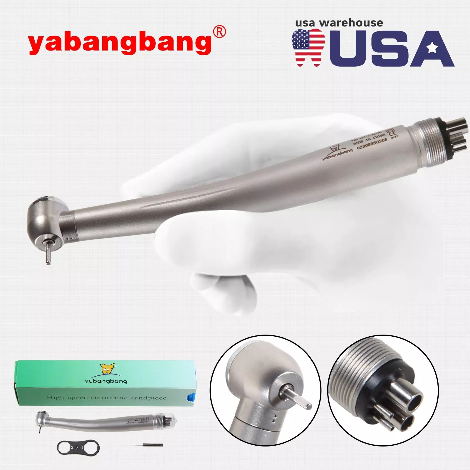 10*NSK Style PANA MAX Dental High Speed Turbine Handpiece Push Button 4Hole SALE