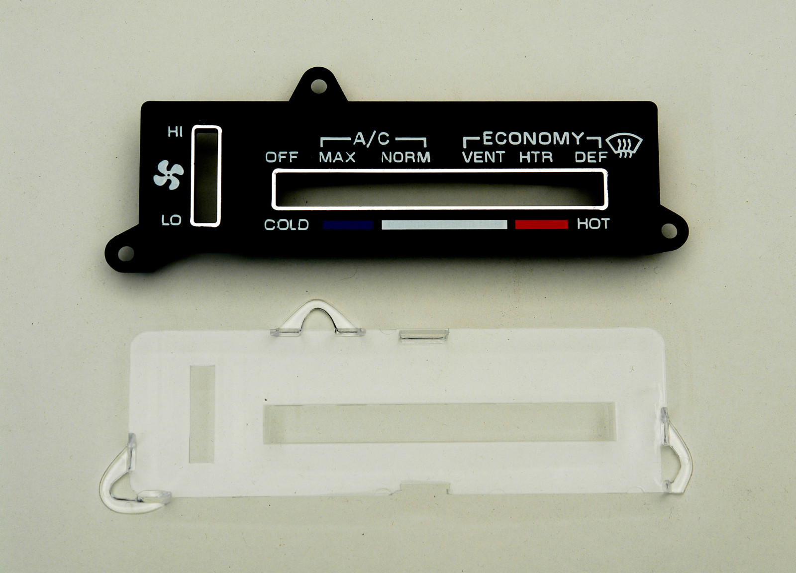 1977-1982 Corvette Heater / Air Conditioner Control Face Plate & Lens Set C3 NEW