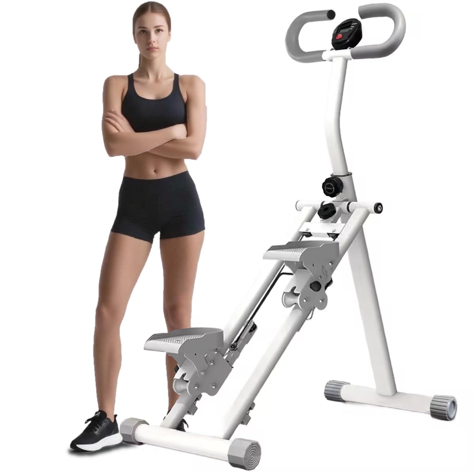 Stair Stepper for Home Gym, Vertical Climber Workout Machine Adjustable White