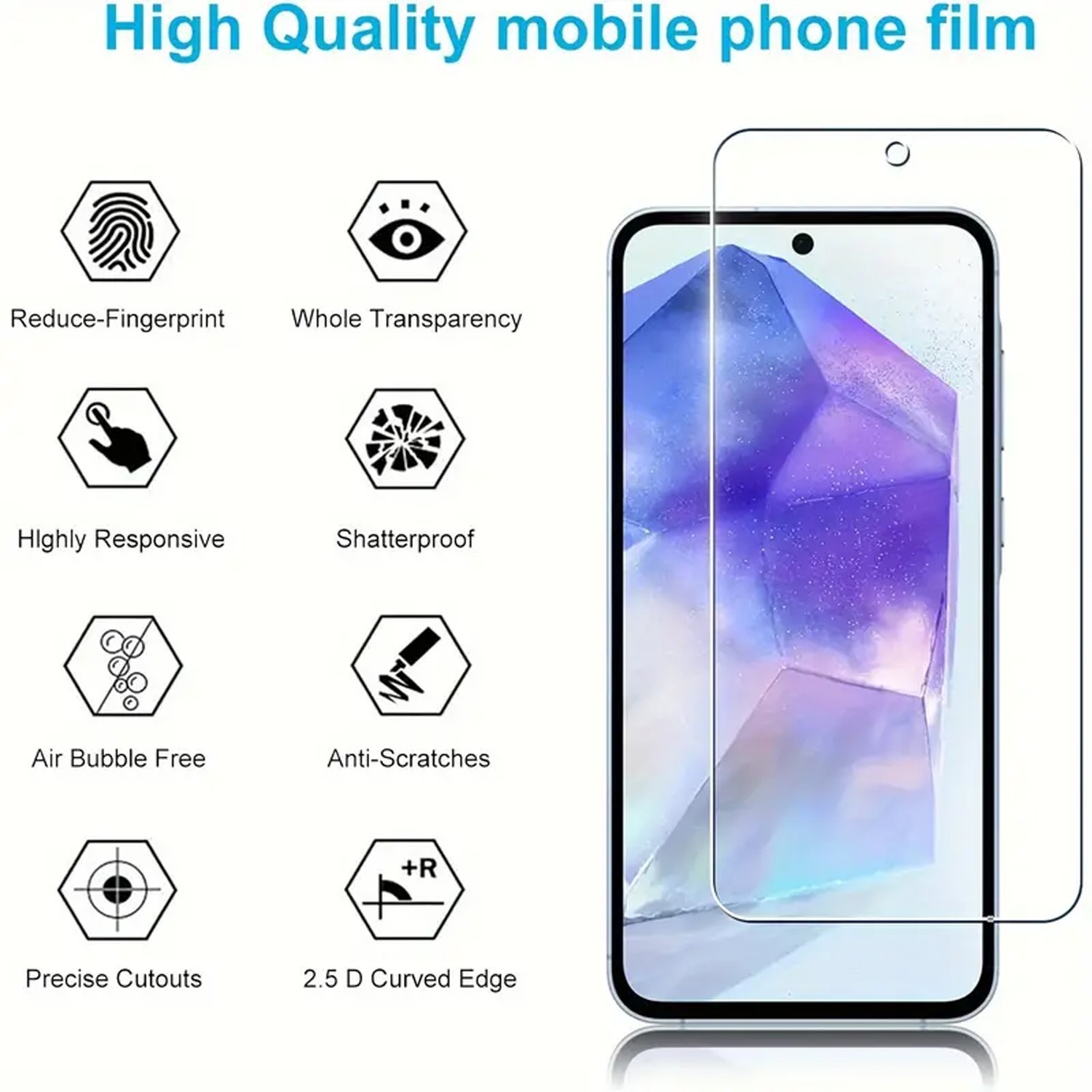 For Samsung Galaxy A16 5G Case Heavy-Duty Tough Dual Layer Cover +Tempered Glass