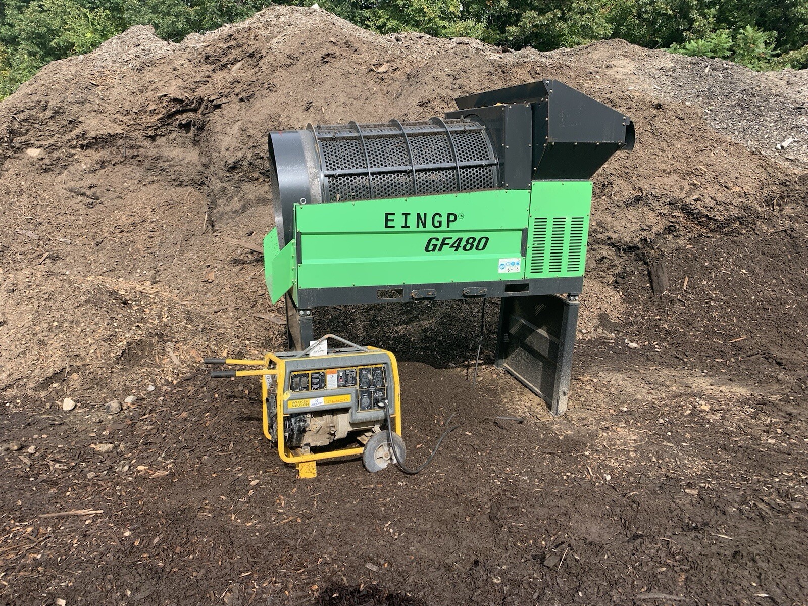 GF480 Rotary Trommel firewood/Gravel Screen 220V  1 Ph Operates On Generator