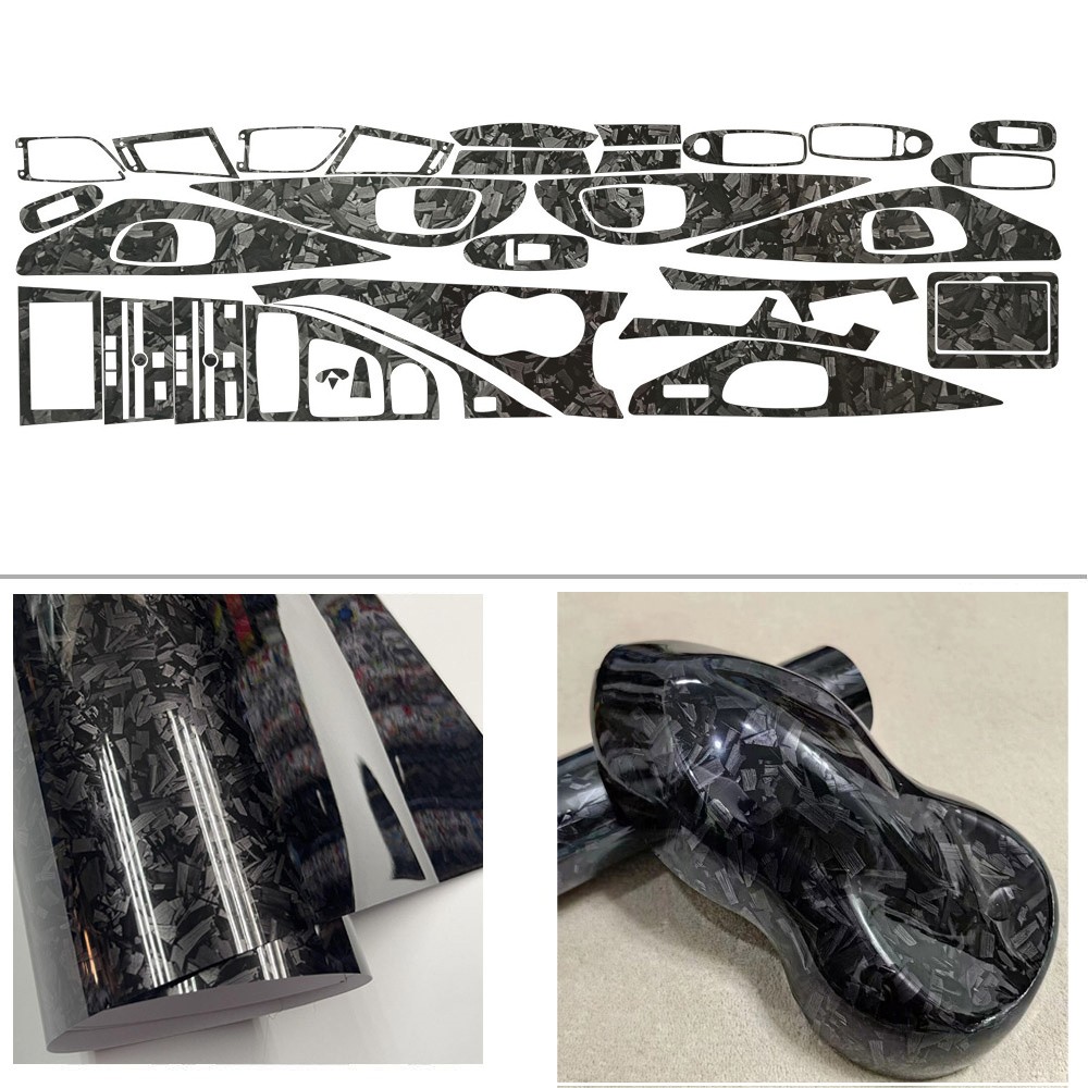 For Infiniti Q50 2014-2022 Forged Carbon Fiber Pattern Interior DIY Trim Decals