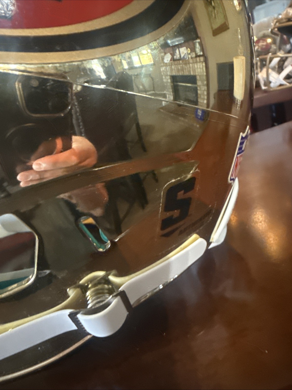 SAN FRANCISCO 49ERS Full Size Chrome Authentic Gold Football Helmet -