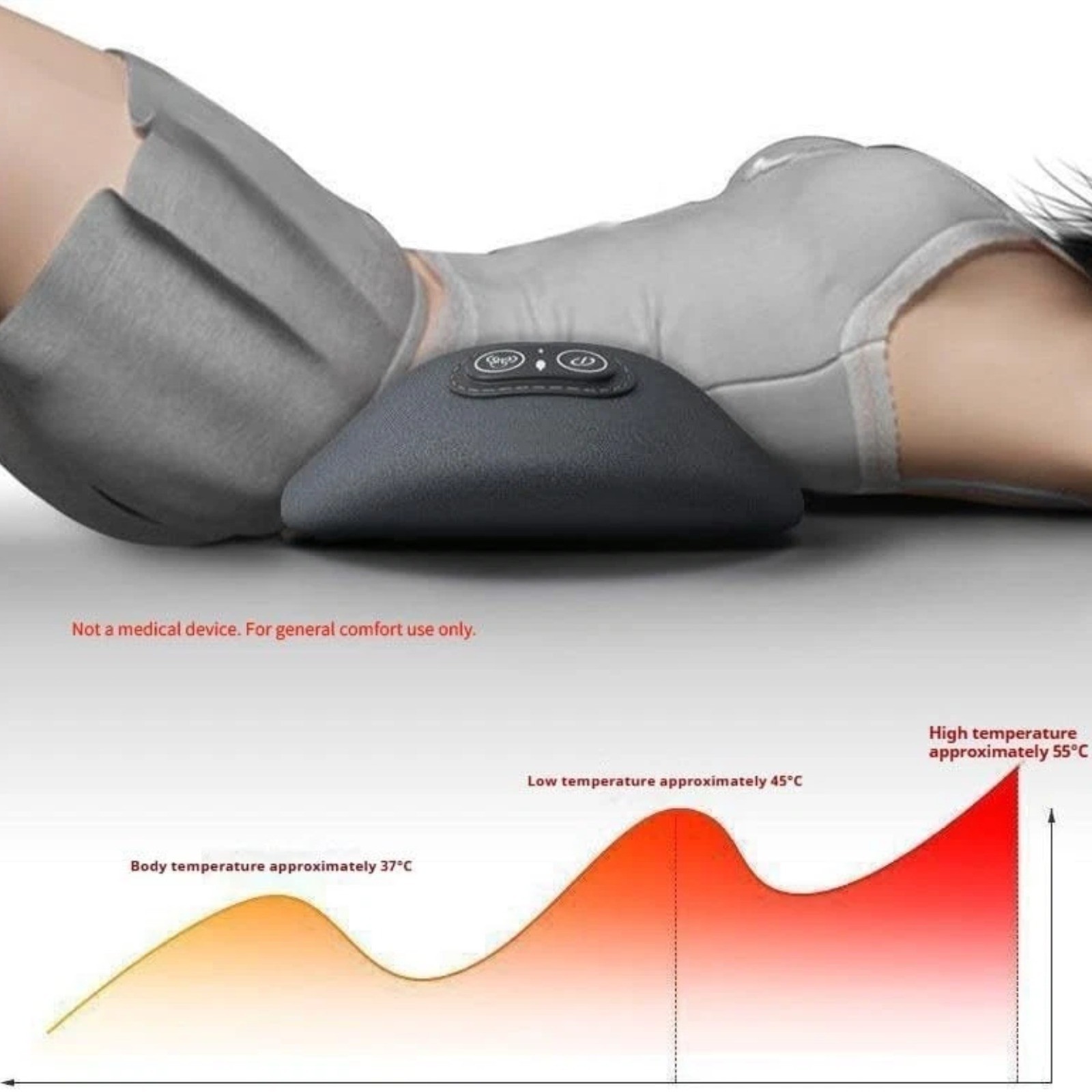 3 In 1 Electric Lumbar Support Pillow Smooth Spine Triple Fusion Back Massager