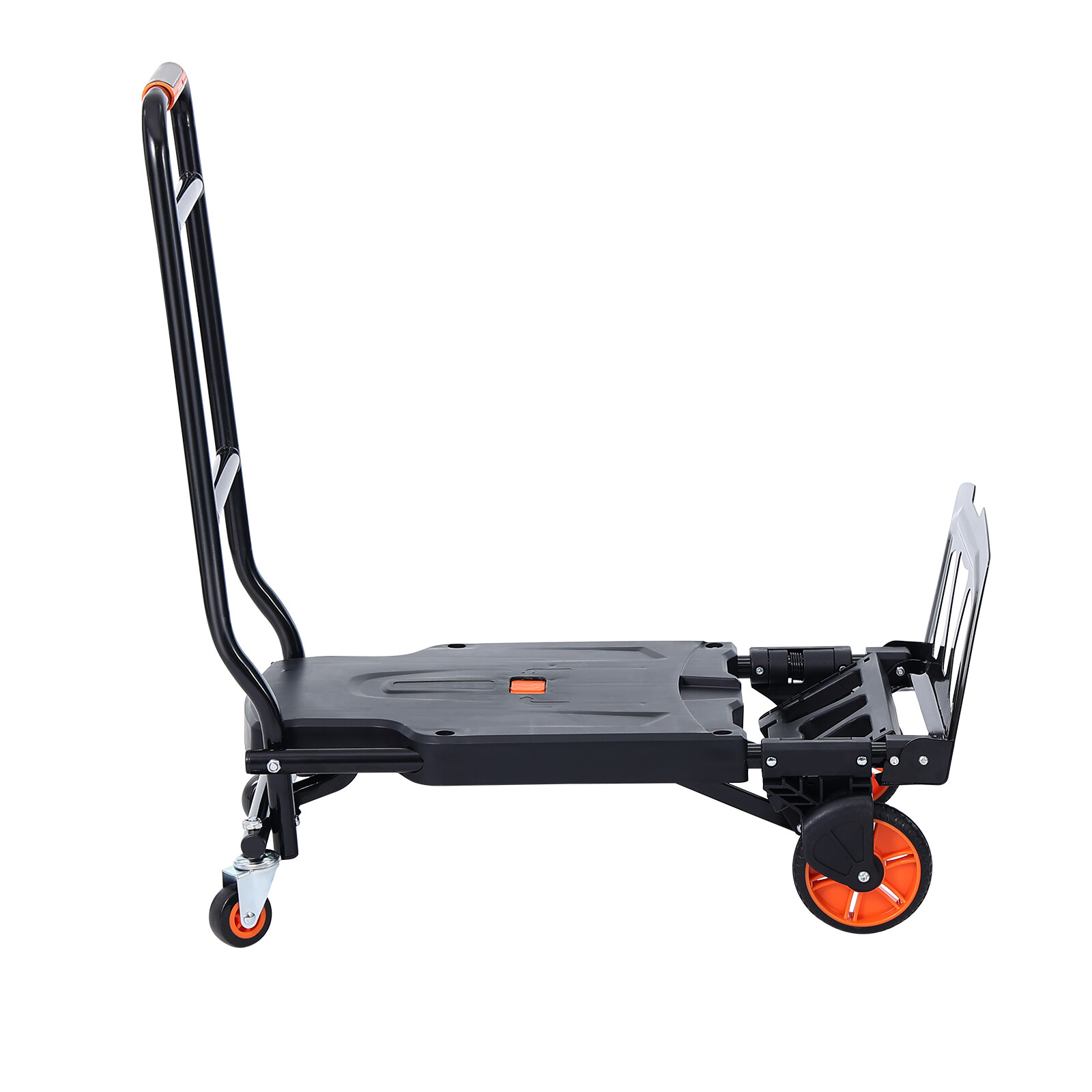 VEVOR Aluminum Hand Truck 2 in 1 Folding Dolly Cart 300 lbs Capacity Heavy Duty