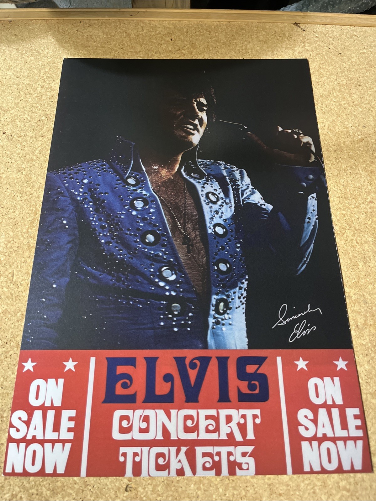 Elvis Presley 1972 Lake Tahoe Promo  Handbill Cardstock Concert Poster 12x18