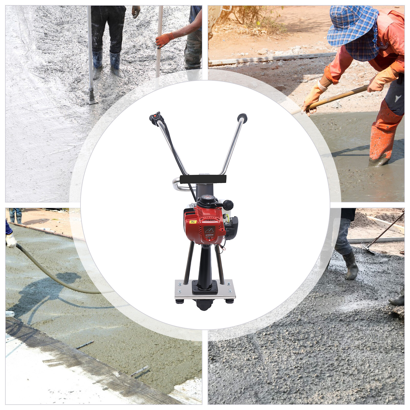 Gas Power Vibrating Concrete Power Screed Finishing Engine 4 Stroke Fit 5m Ruler