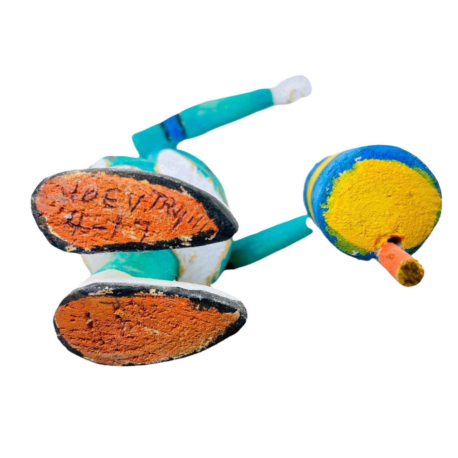 San Juan Pueblo Doll Native American Hand Carved Signed Joe V. Trujillo