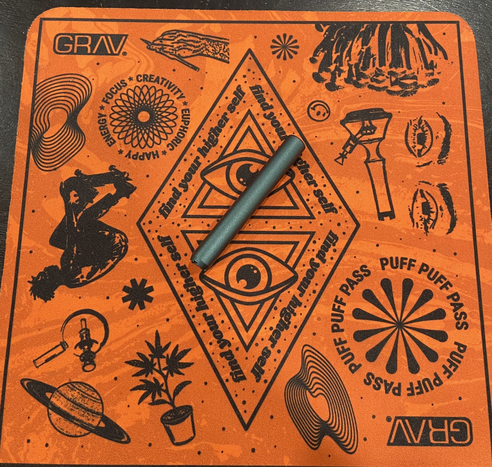 GRAV® Dugout Taster Replacement One Hitter Grinder Black *SHIPS ASAP*