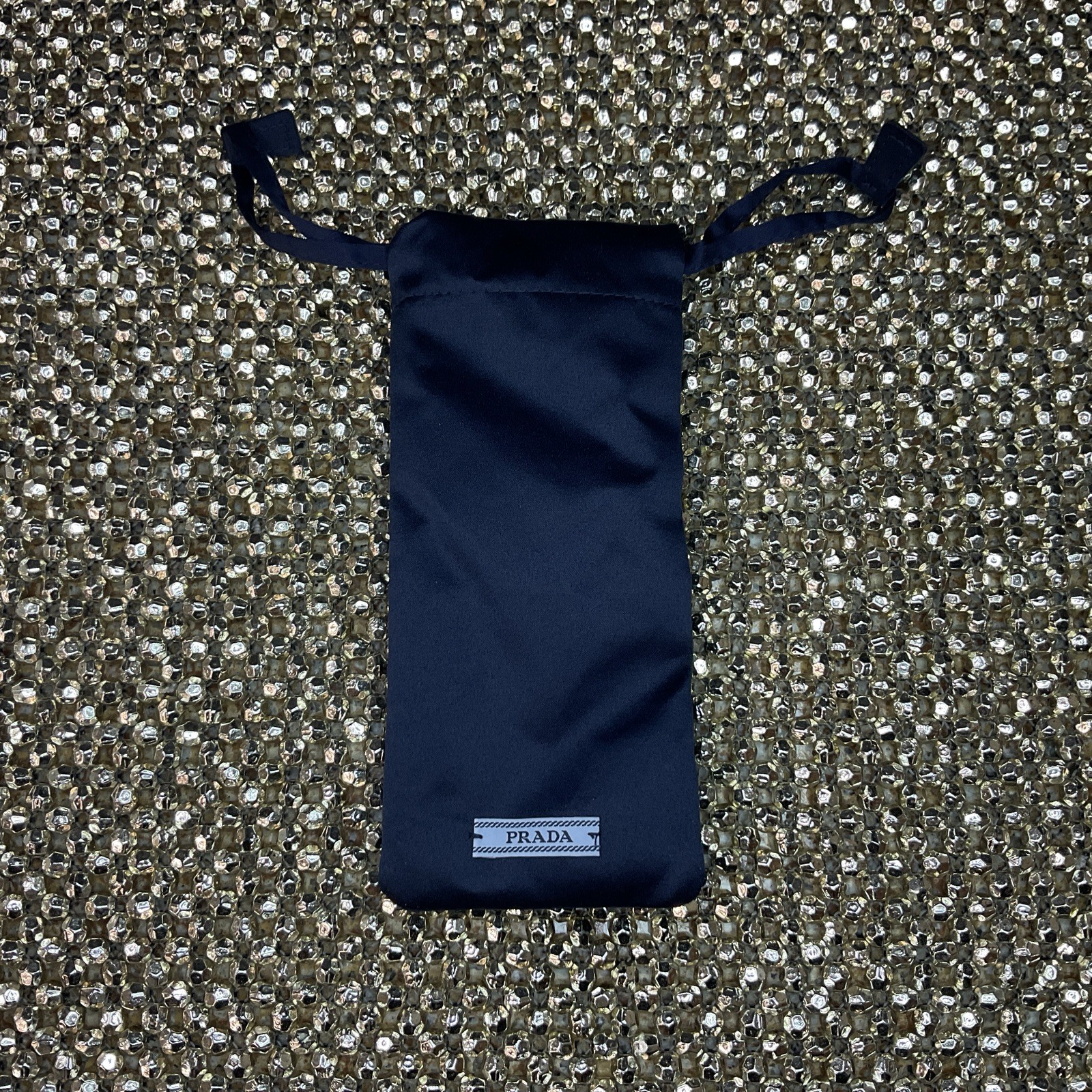 Prada XL Flip Top Eye/Sunglasses Saffiano Hard Case Drawstring Case & ClothWhite