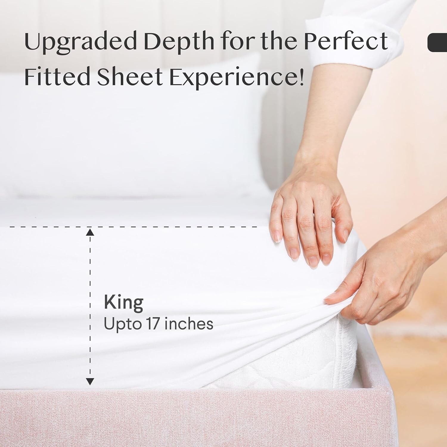 FAUNNA 100% 800TC Cotton Fitted Sheet Deep Pocket Breathable Bed Sheet All Size