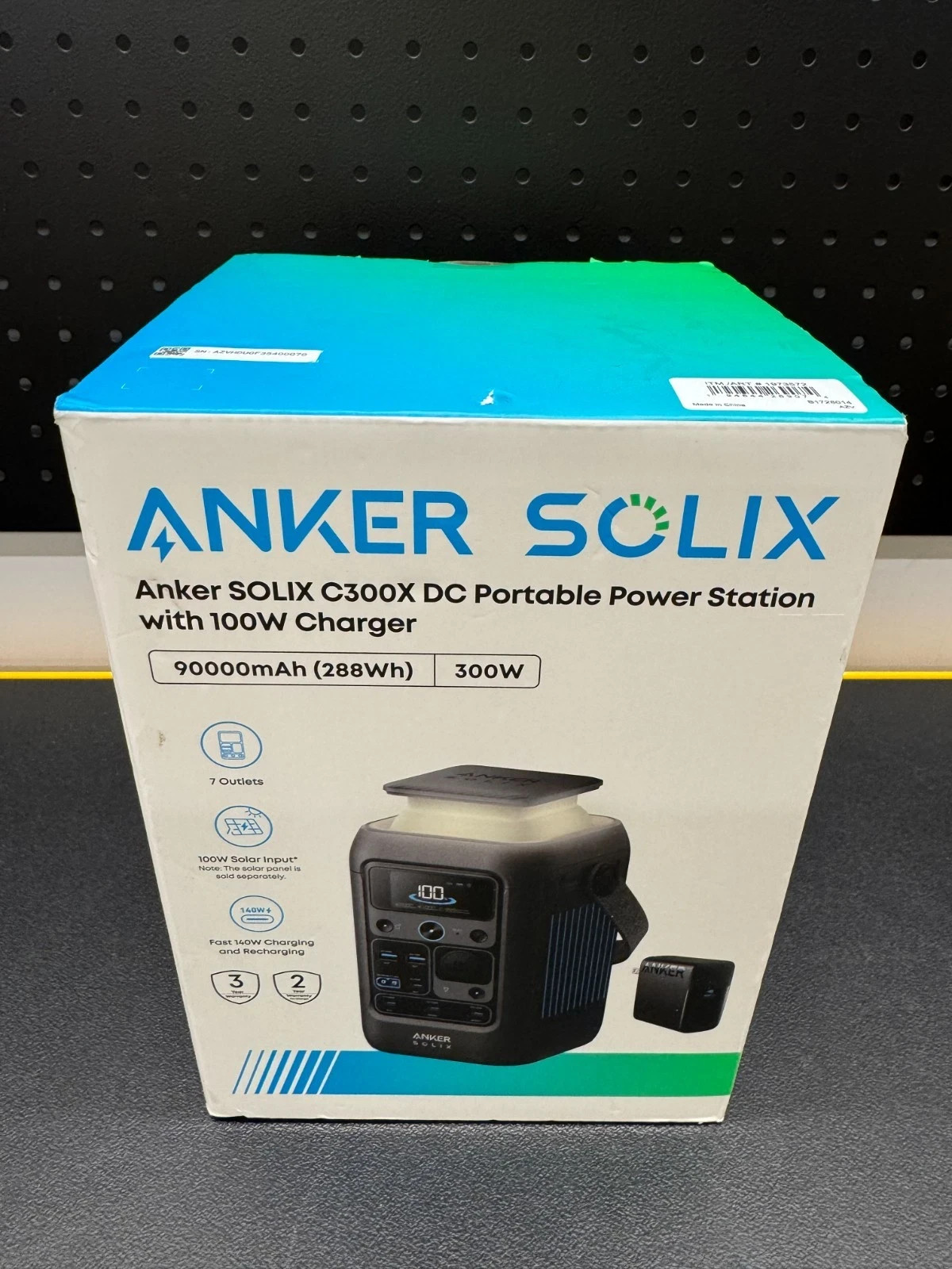 Anker SOLIX C300X DC Portable Power Station 288Wh - Black - NEW SEALED