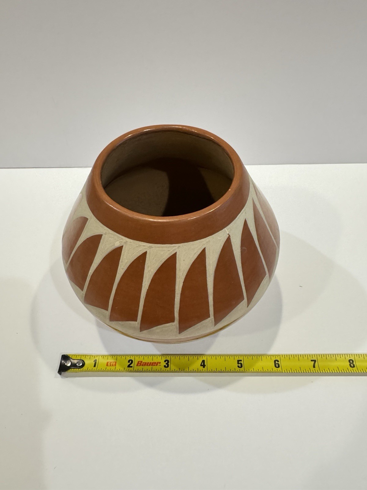 VERY FINE Albert & Josephine Vigil Red Pottery Vase San Ildefonso Pueblo 6"