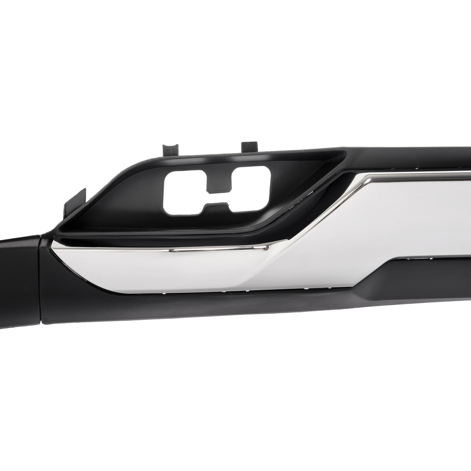 For Chevy Silverado 1500 2016-2019 Black Front Bumper Valance &Chrome Skid Plate