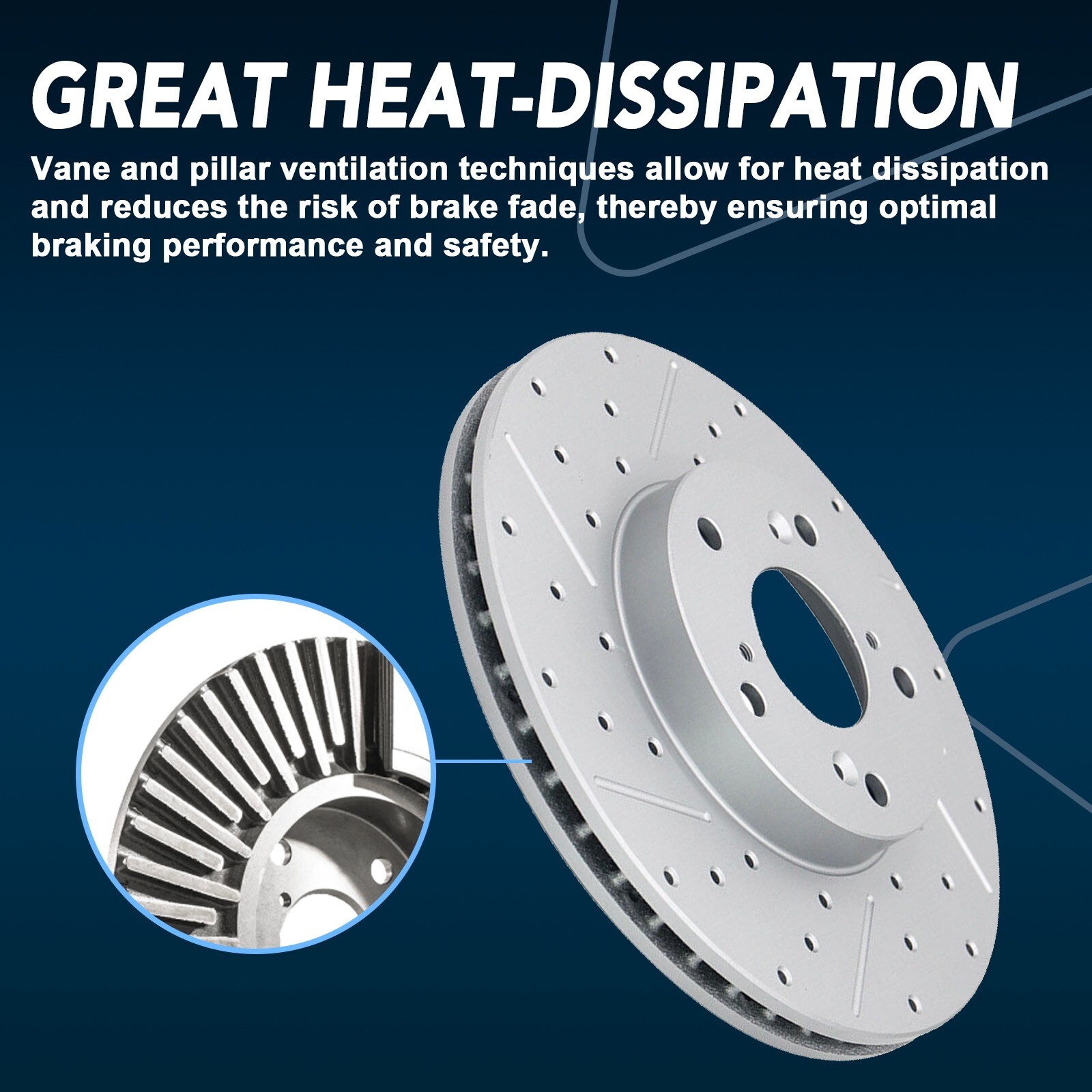 Front & Rear Drilled Disc Brakes Rotors for Dodge Durango Ram 1500 Aspen