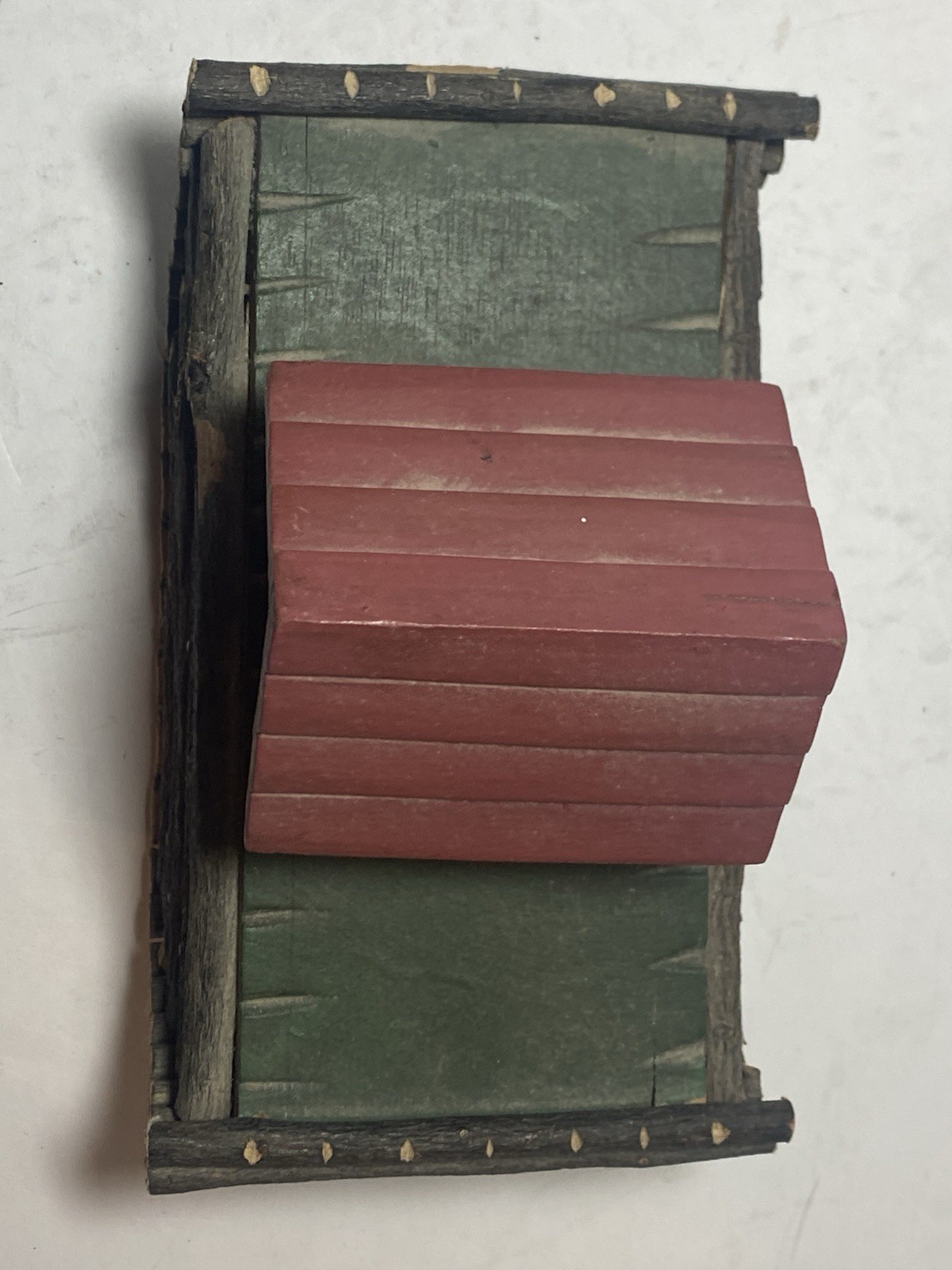 Hand Crafted Wooden Folk Art Noah's Ark Boat Ship Floating