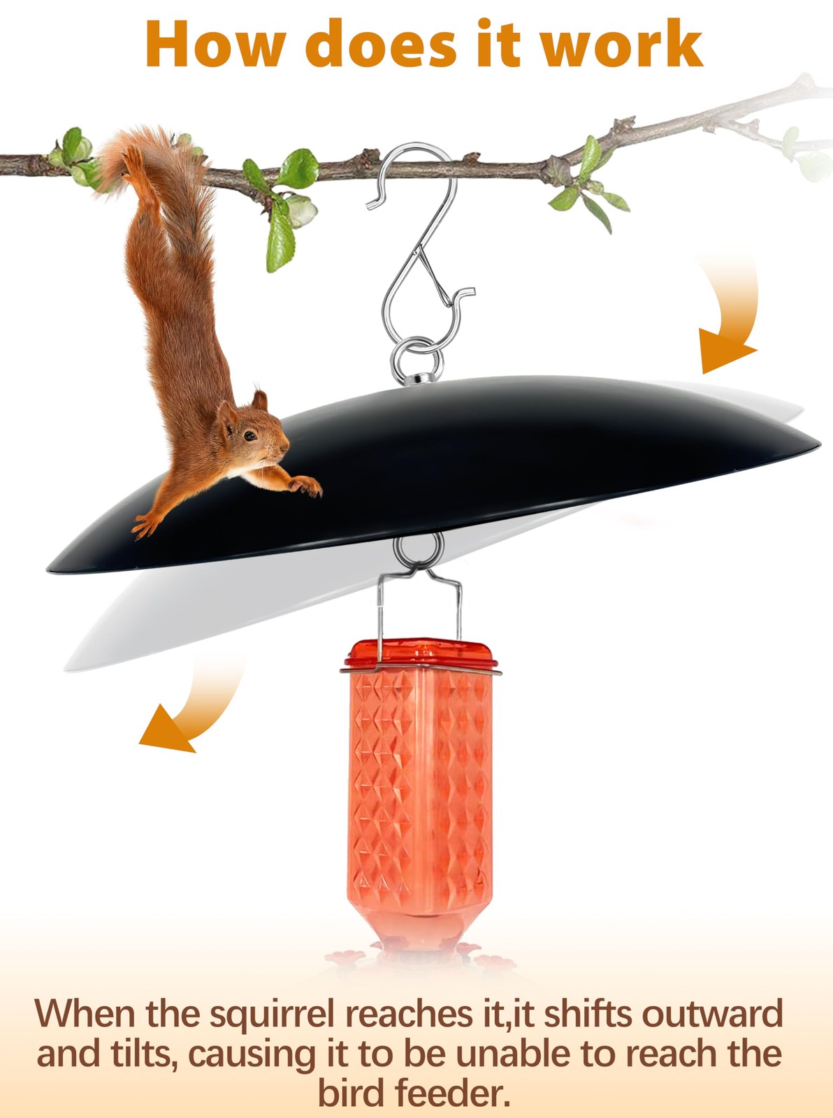 13" Bird Feeder Rain Guard, Hummingbird Feeders Shade Dome 1 Pack, Black