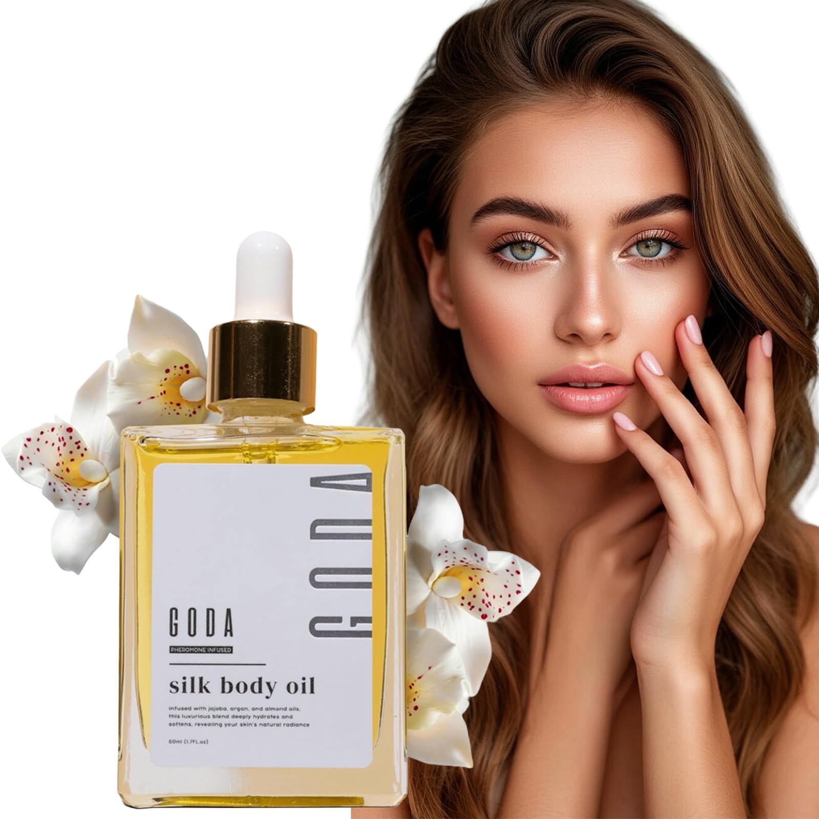 GODA Silk Body Oil, Silk Body Oil, Goda Perfume Oil,Bath& Shower Oil Smooth Skin