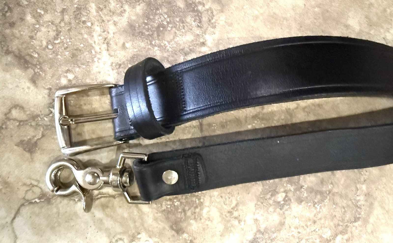 Used Perfect Fit Leather Firefighter Radio Strap