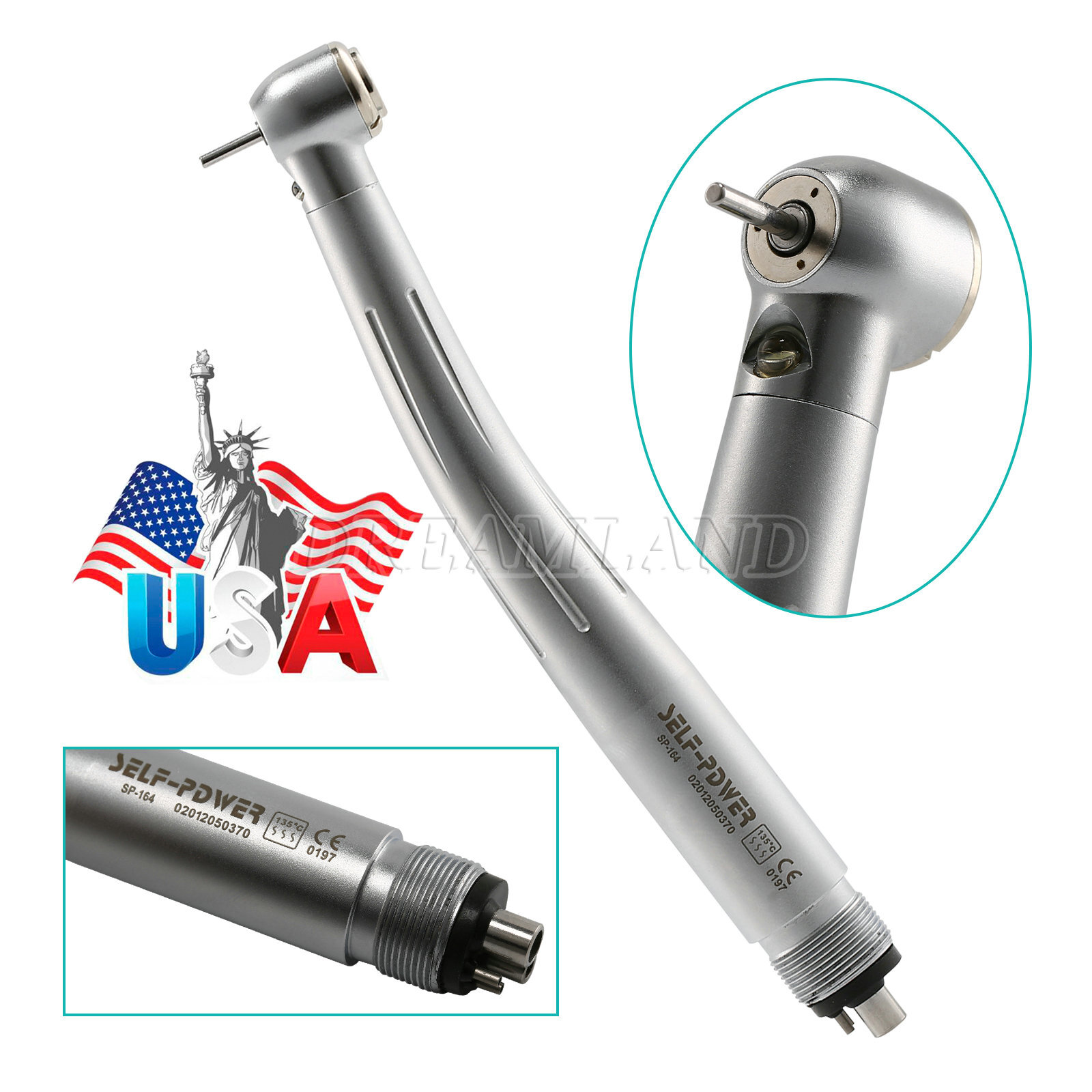 Dental Fiber Optic LED E-generator high speed handpiece Turbine 2Hole/4Hole SP