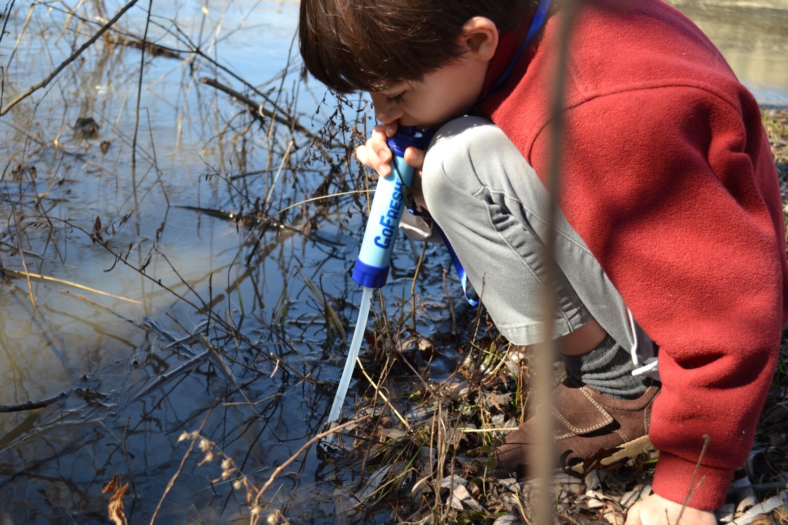 1-PK Personal Water Filter Straw 1500 Liters of Clean Water Anywhere GoFresh!