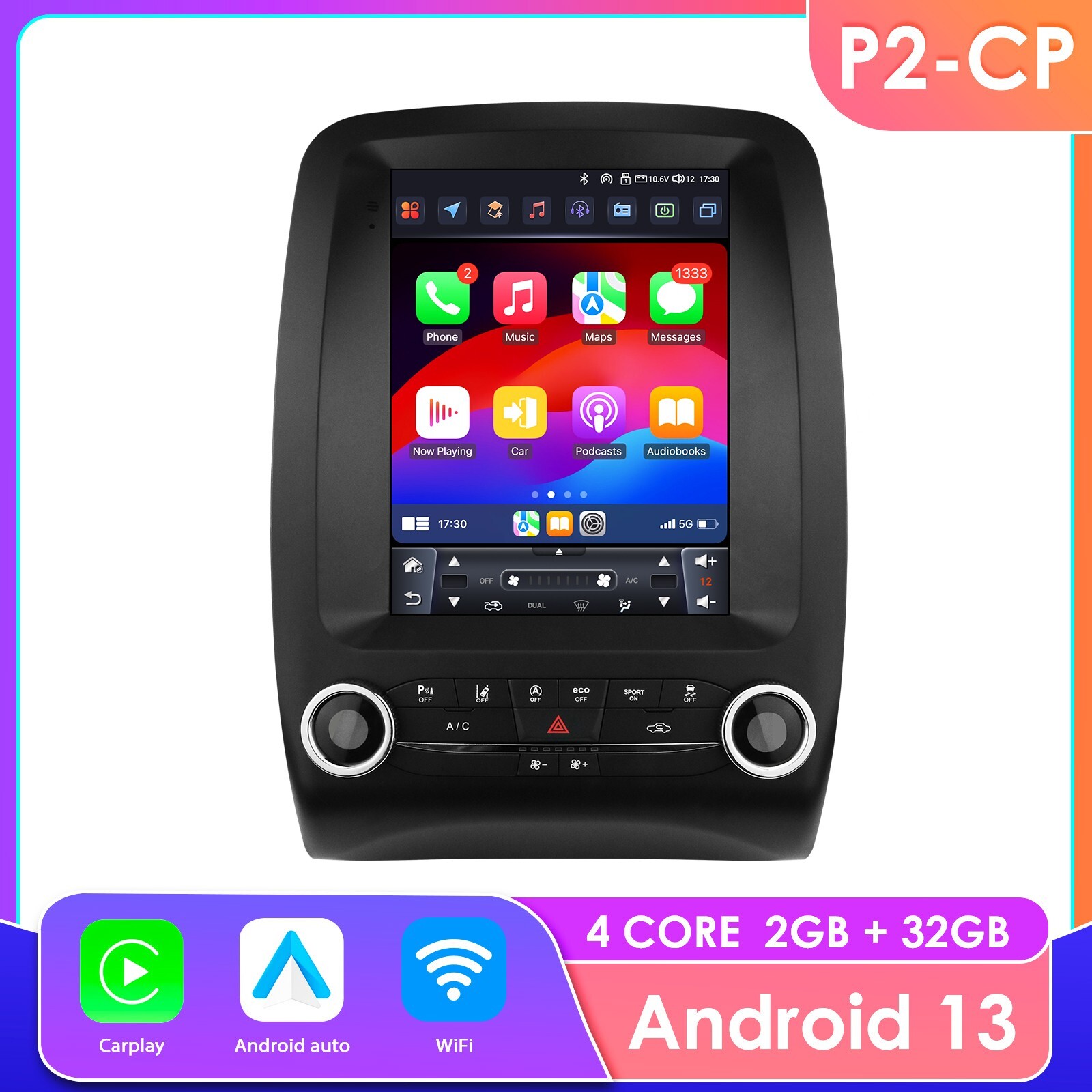 Apple Carplay Android 9.7" Car Stereo GPS Radio WiFi For DODGE Durango 2014-2020