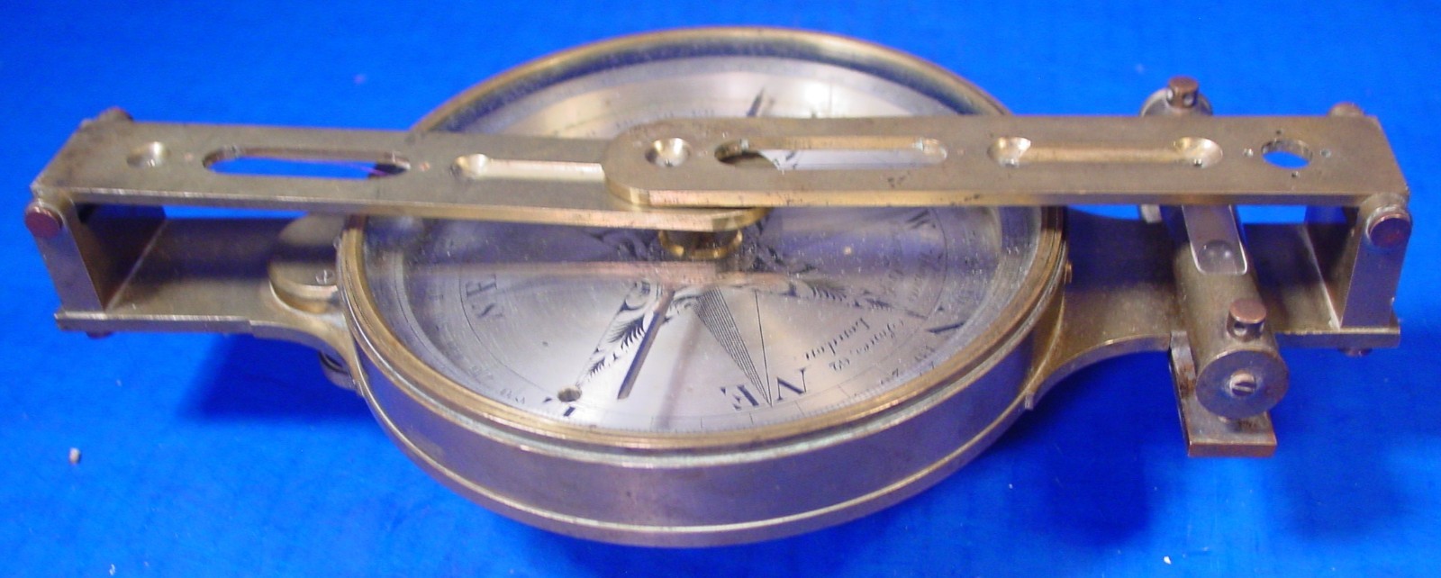 1816 Thomas Jones Compass folding Sight Vanes Vertical Arc - Rare Early Compass